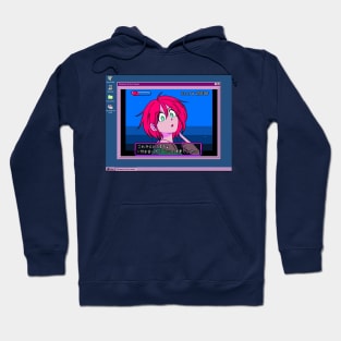 vaporwave aesthetic retro video game anime girl Hoodie